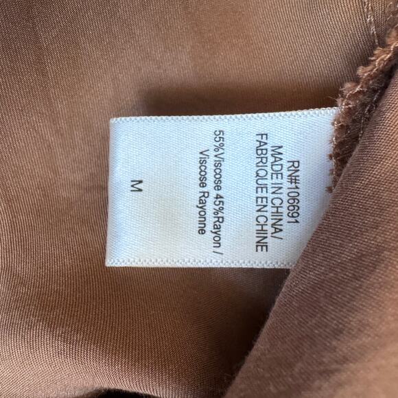 Young Fabulous and Broke Evie Satin midi Slip dress in Toffee Color size medium - Picture 11 of 16